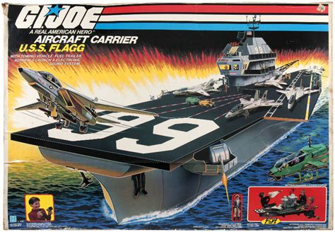 Hake's - "G.I. JOE - AIRCRAFT CARRIER U.S.S. FLAGG" COMPLETE & BOXED VEHICLE/PLAYSET.