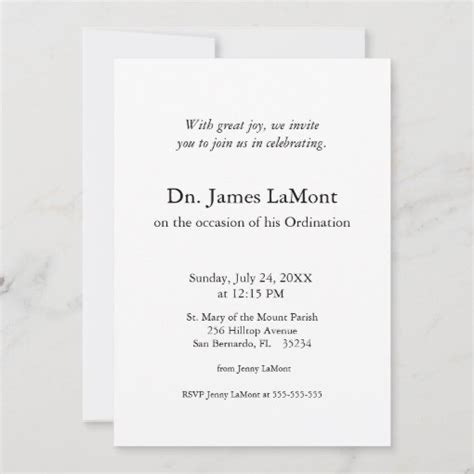 Deacon Ordination Invitation Scripture | Zazzle