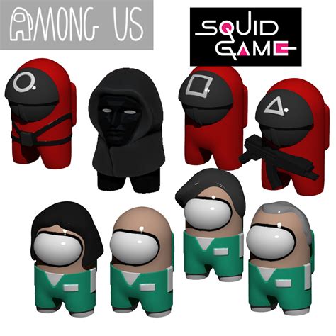 STL file AMONG US - SQUID GAME 🦑・3D printer model to download・Cults