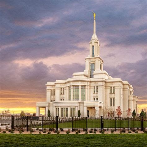 Payson Temple Colors of Autumn - LDS Temple Pictures