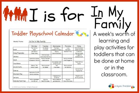 Toddler Playschool: I is for In My Family lesson plan {free printable ...