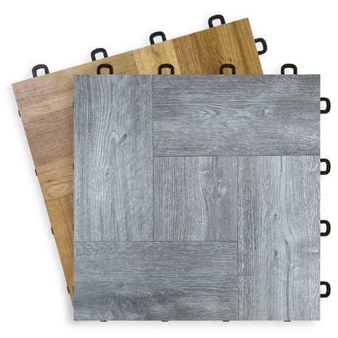 Interlocking Floor Tiles Wood Vinyl Top - 12" x 12" | Interlocking floor tiles, Tile floor diy ...