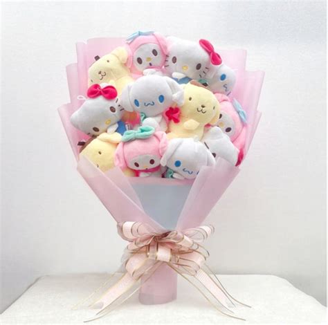 Sanrio Stuffy Bouquet My Melody Hello Kitty Stuffed Rabbit - Etsy UK