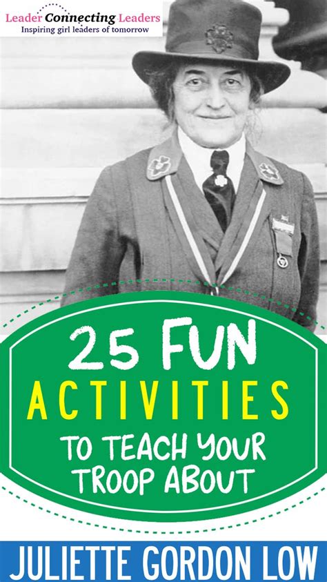 25 Of The Best Activities To Teach Your Girls About Juliette Gordon Low | Girl scout camping ...