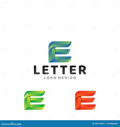 Modelos De Logotipo Da Letra E Criativa Ilustração do Vetor ...