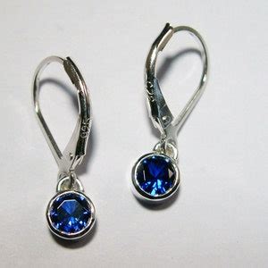 Blue Sapphire Dangle Earrings 5mm Sterling Silver - Etsy