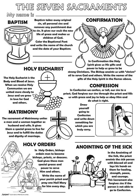 Free Printable Catholic Worksheets