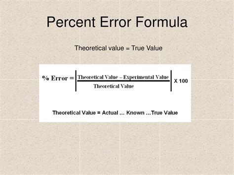 PPT - Percent Error PowerPoint Presentation, free download - ID:7060487