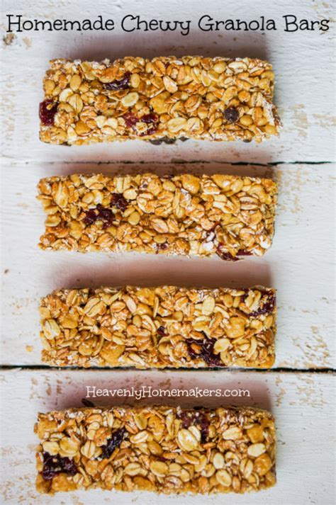 Homemade Chewy Granola Bars | Heavenly Homemakers