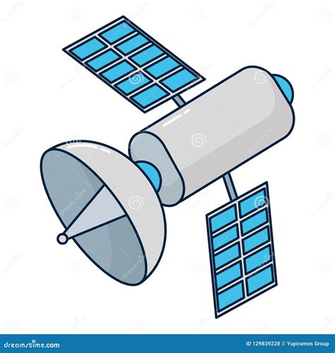 Satellite Technology Cartoon Stock Vector - Illustration of abstract ...