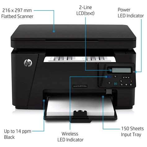 HP Laserjet Pro M126nw Multi-Function All-in-One Direct Wireless ...