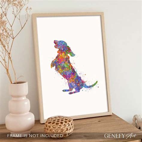 Dachshund Watercolor Art Print Dachshund Portrait - Etsy