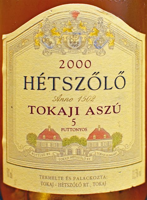 Tokaji Wine Review: Hétszőlő Tokaji Aszú 5 Puttonyos 2000 | Food Perestroika