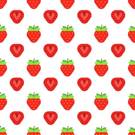 Cartoon strawberry seamless pattern background. 12946123 Vector Art at Vecteezy