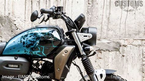 Yamaha FZ-X Modified Into Neo Retro Scrambler With Electric Blue Shade