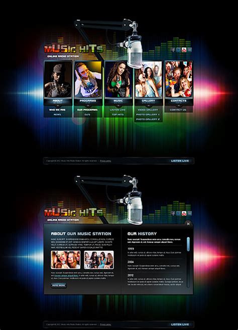 Online Radio - HTML5 template ID: 300111377 from bootstrap-template.com