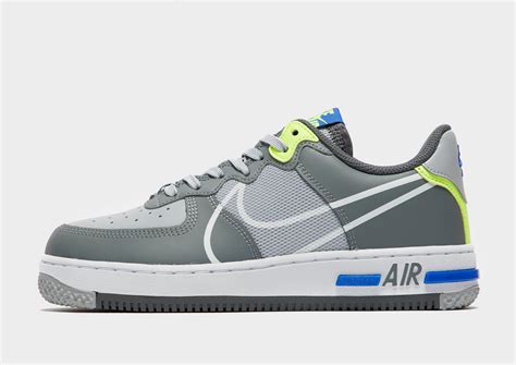 Buy Grey Nike Air Force 1 React Junior | JD Sports | JD Sports Ireland