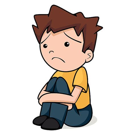 Sad Boy Clip Art, Vector Images & Illustrations - iStock