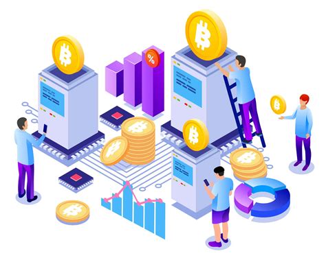 Cryptocurrency Exchange Isometric Illustration