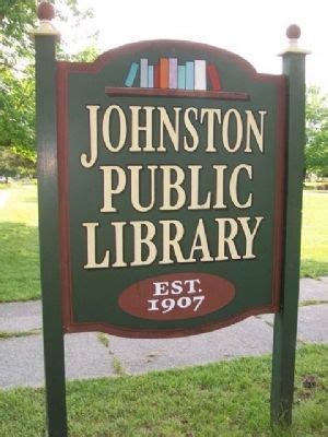 Johnston Public Library Historical Marker