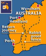 Australia Map Rabbit Proof Fence