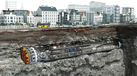 3. Illustration of a tunnel boring machine working under a city... | Download Scientific Diagram