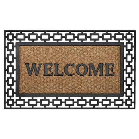 Achim Wrought Iron Rubber Art Decorative Door Mat,18" x 30", Black - Walmart.com - Walmart.com