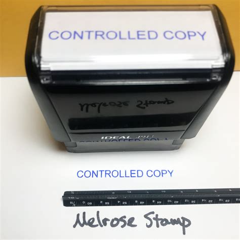 CONTROLLED COPY Rubber Stamp for office use self-inking - Melrose Stamp Company