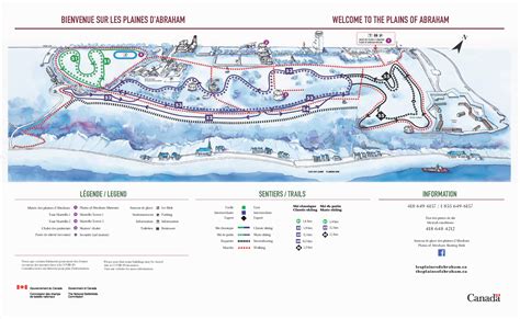 Map of the Plains of Abraham - Contact us - Home | The National Battlefields Commision