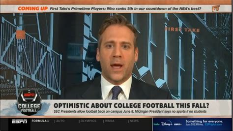 ESPN FIRST TAKE | Max Kellerman "outburst" Optimistic about College ...