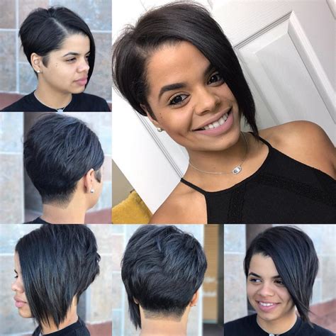 Edgy Sexy Asymmetrical Pixie on Black Hair - The Latest Hairstyles for Men and Women (2020 ...