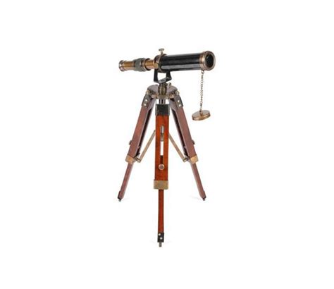 Buy Brass and Wood Antique Telescope With Tripod Stand Online in India at Best Price - Modern ...