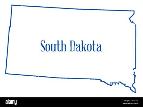 South Dakota State Map Outline - Grayce Gerhardine