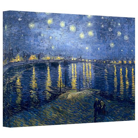 ArtWall 'Starry Night over the Rhone' by Vincent van Gogh Painting Print on Canvas & Reviews ...