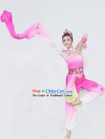 Traditional Chinese Ta Ge Palace Dance Costumes and Wig Complete Set