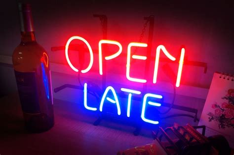 Open Late Led Neon Sign Open Late Neon Led Sign Bar Neon | Etsy