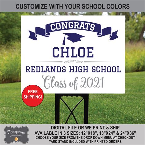 "This graduation yard sign is a fun way to celebrate your graduate ...