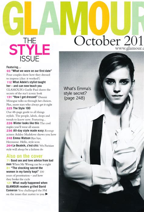 EMMA WATSON in Glamour Magazine, UK October 2012 Issue – HawtCelebs