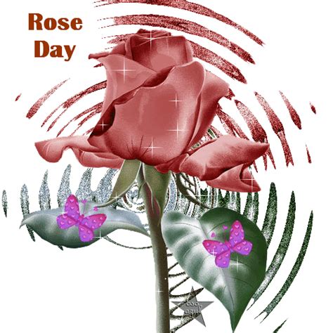 Rose Day Twinkling Glitter Rose Bud