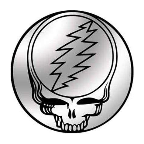 Grateful Dead Chrome Steal Your Face - Small Bumper Sticker / Decal - Peace Resource Project