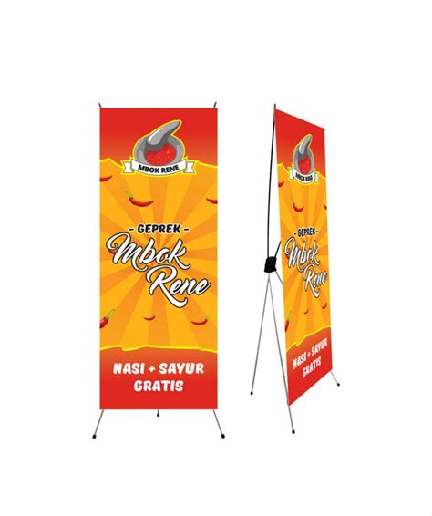 Cetak standing X Banner DESAIN GRATIS -SUDAH PAKAI TIANG Untuk PROMOSI ...