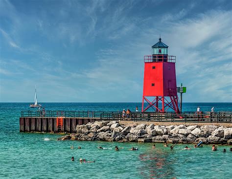 Charlevoix South Pier Photograph by Nick Zelinsky Jr - Pixels