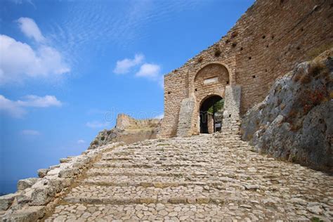 Acrocorinth the Castle of Ancient Corinth Stock Image - Image of architecture, archaeological ...