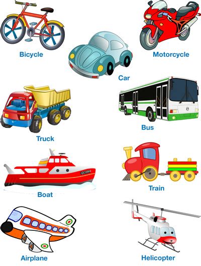 Recognize transportation vehicles | Free Printables for Kids