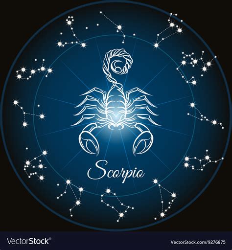 Zodiac sign scorpio Royalty Free Vector Image - VectorStock