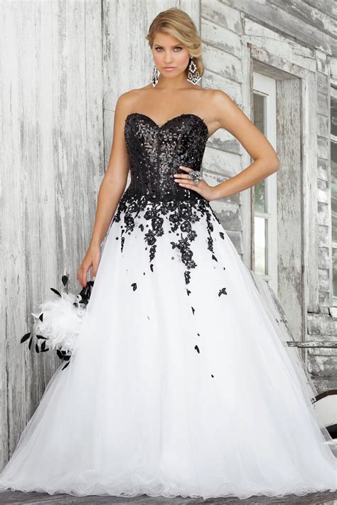 White Dress Pictures: Black And White Prom Dresses