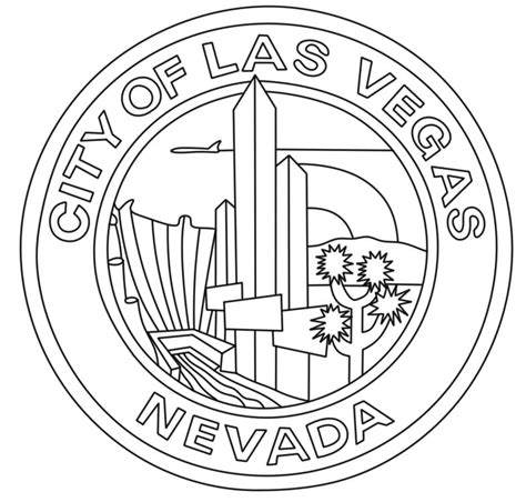 Seal of Las Vegas coloring page - Download, Print or Color Online for Free