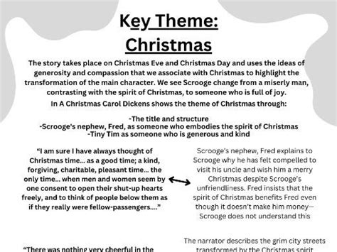 "A Christmas Carol"Themes Revision Guide | Teaching Resources