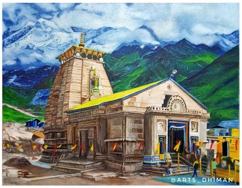 Kedarnath Temple Watercolor Painting Kedarnath Temple - vrogue.co