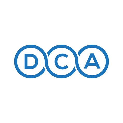 DCA letter logo design on black background.DCA creative initials letter logo concept.DCA vector ...